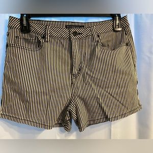 Blackheart Beetlejuice inspired black and white stripped shorts